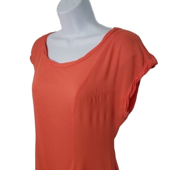 𝅺Anthropology Pilcro and the Letterpress Modal Boho Office Orange Top Women's - Picture 2 of 5